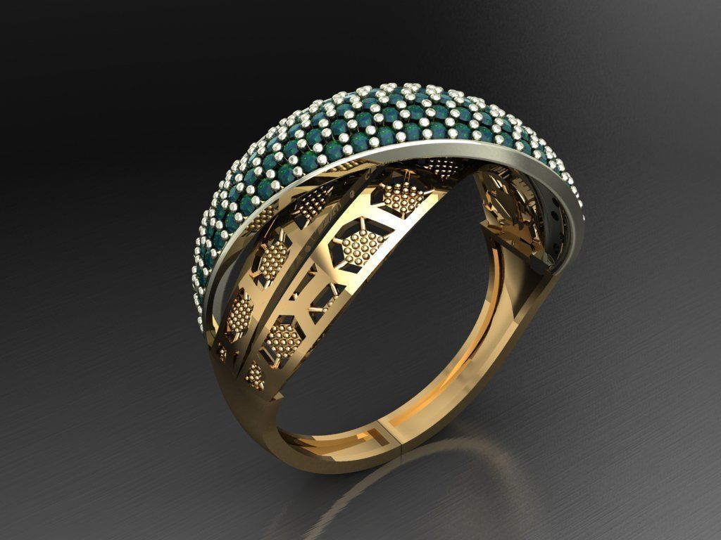 P3- Diamond ring 3D print model_1