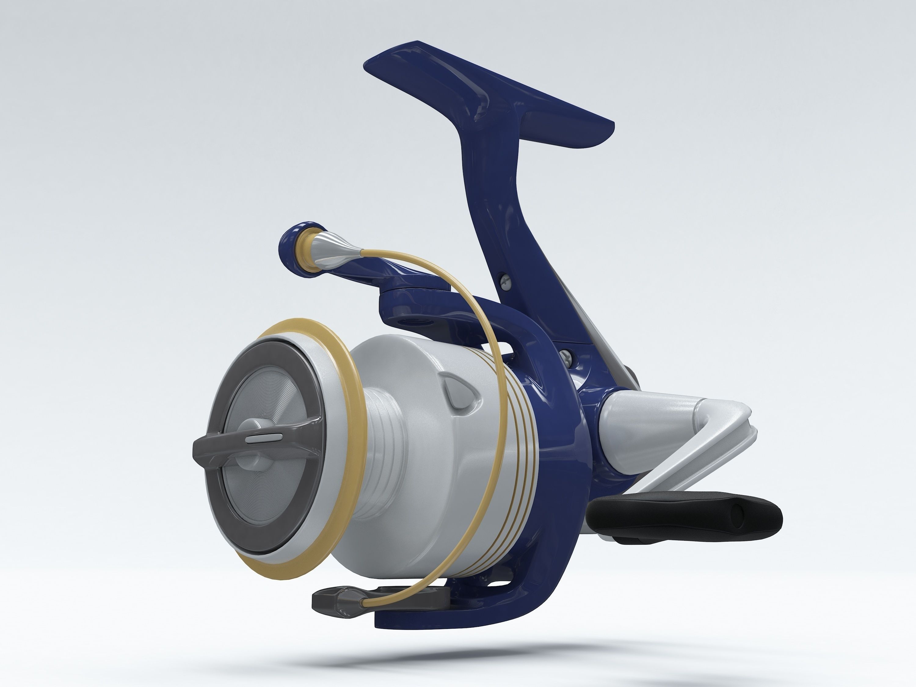 spinning reel 3D model_3