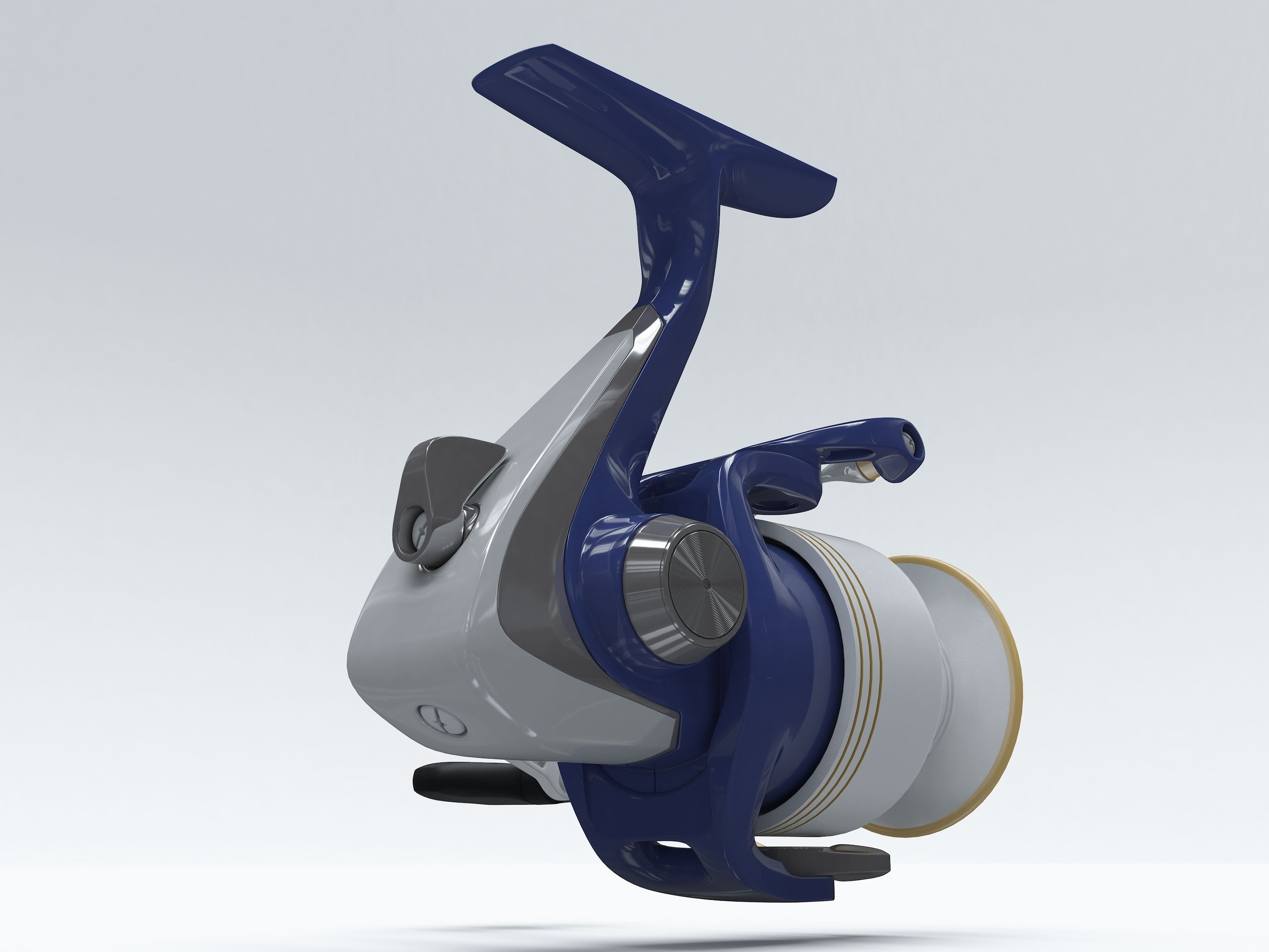 spinning reel 3D model_4