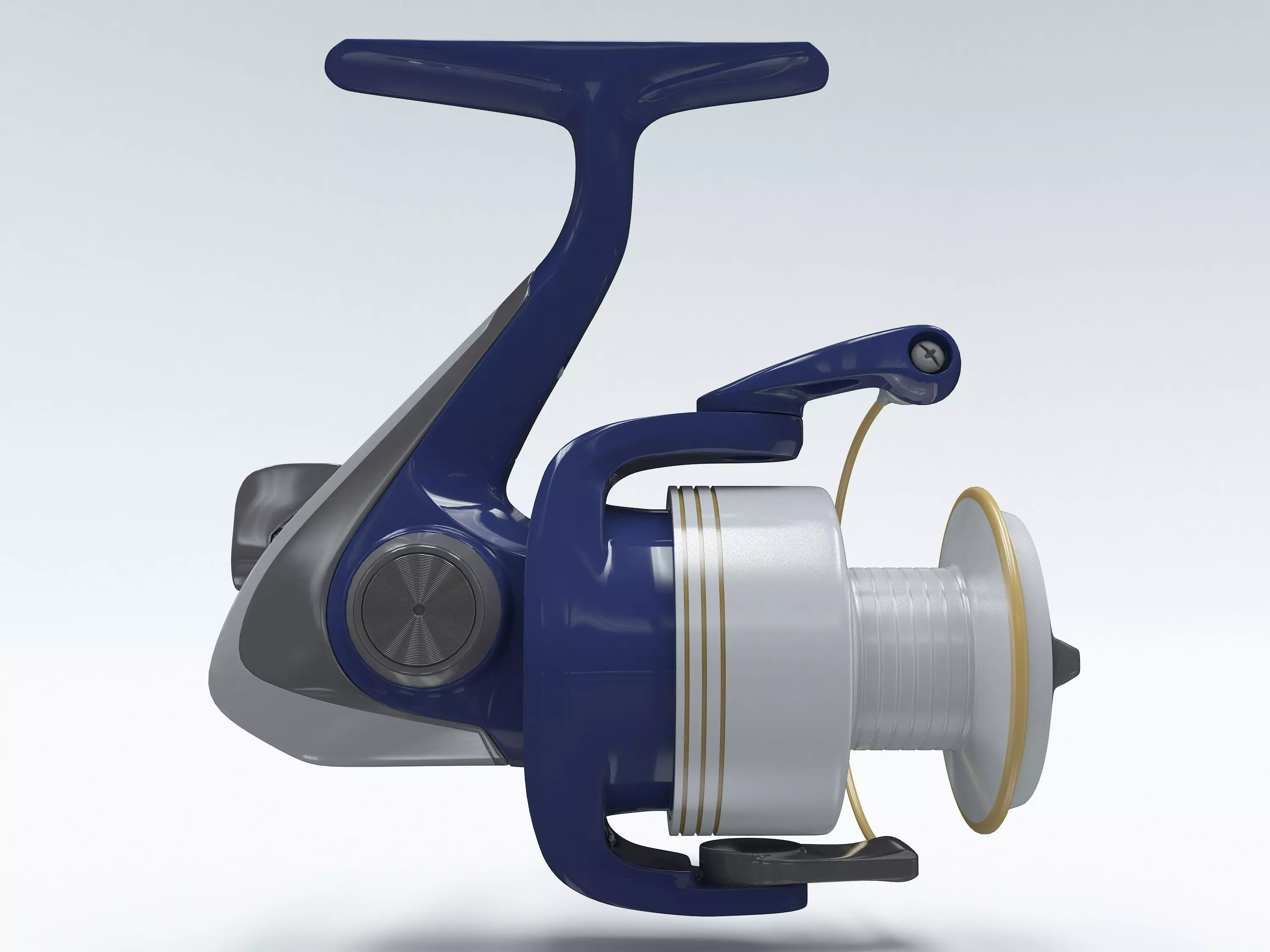 spinning reel 3D model_0