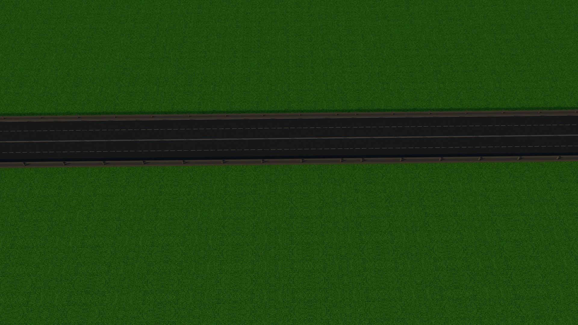 Highway in middle of field Low-poly 3D model_5