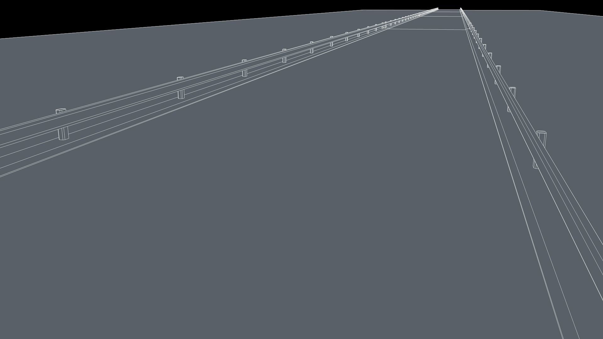 Highway in middle of field Low-poly 3D model_6