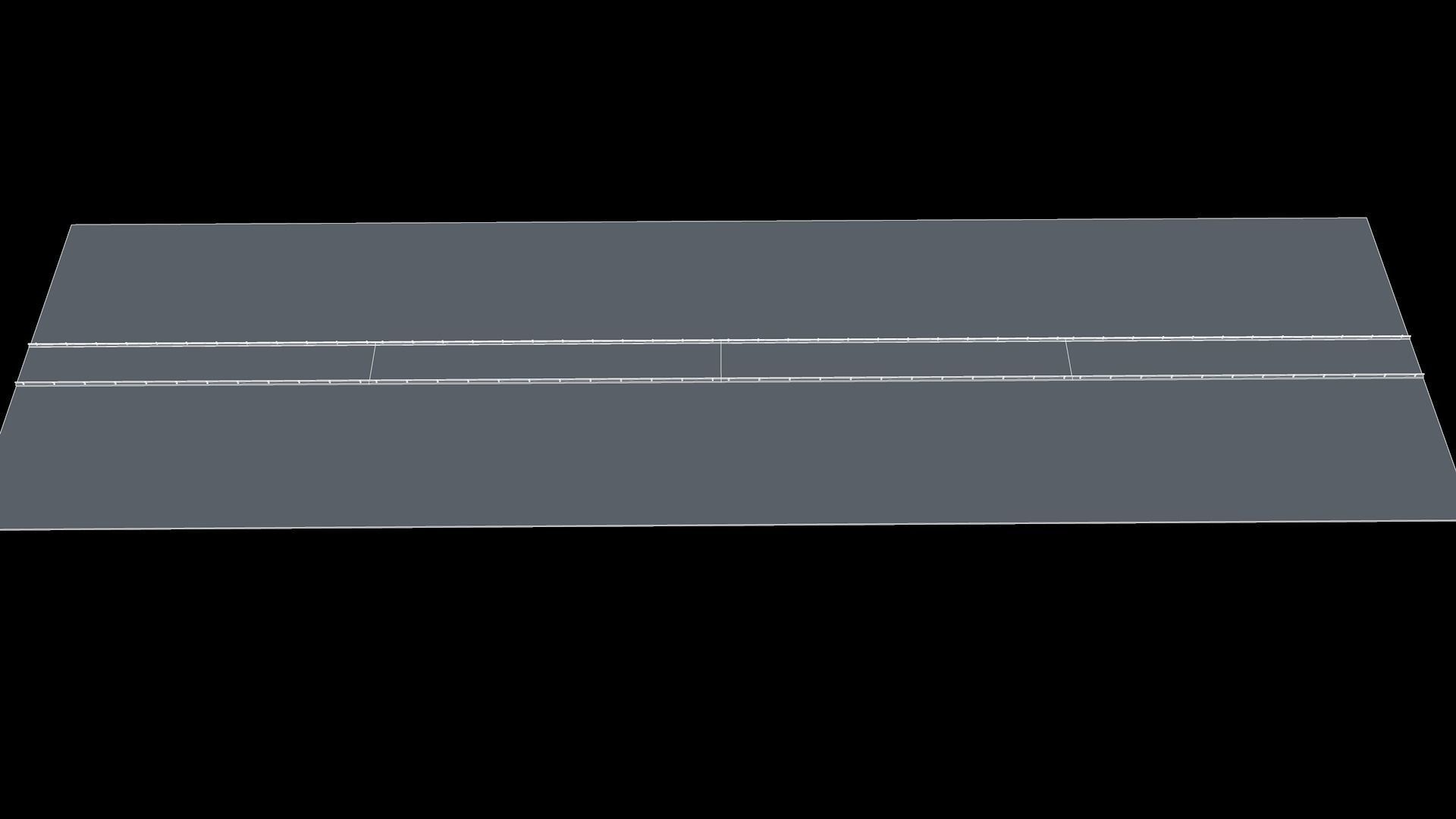 Highway in middle of field Low-poly 3D model_9