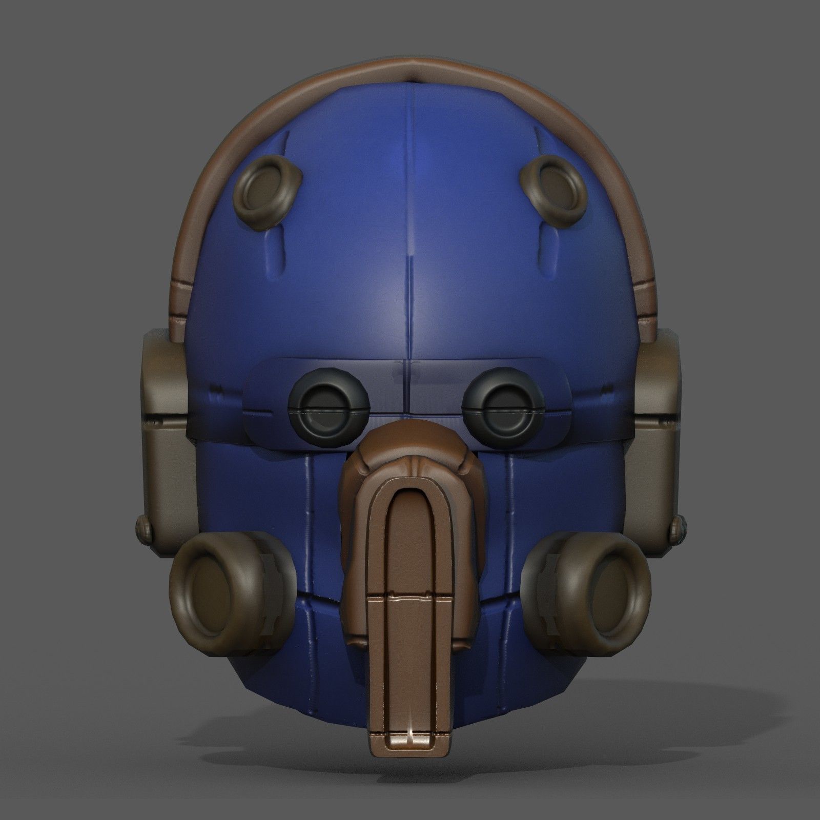 Helmet scifi military combat 3d model low poly  Low-poly 3D model_8