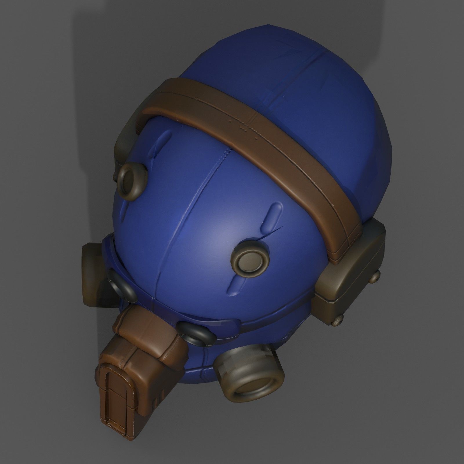 Helmet scifi military combat 3d model low poly  Low-poly 3D model_9