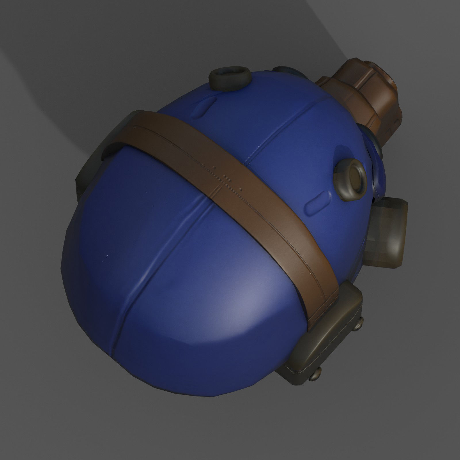 Helmet scifi military combat 3d model low poly  Low-poly 3D model_1