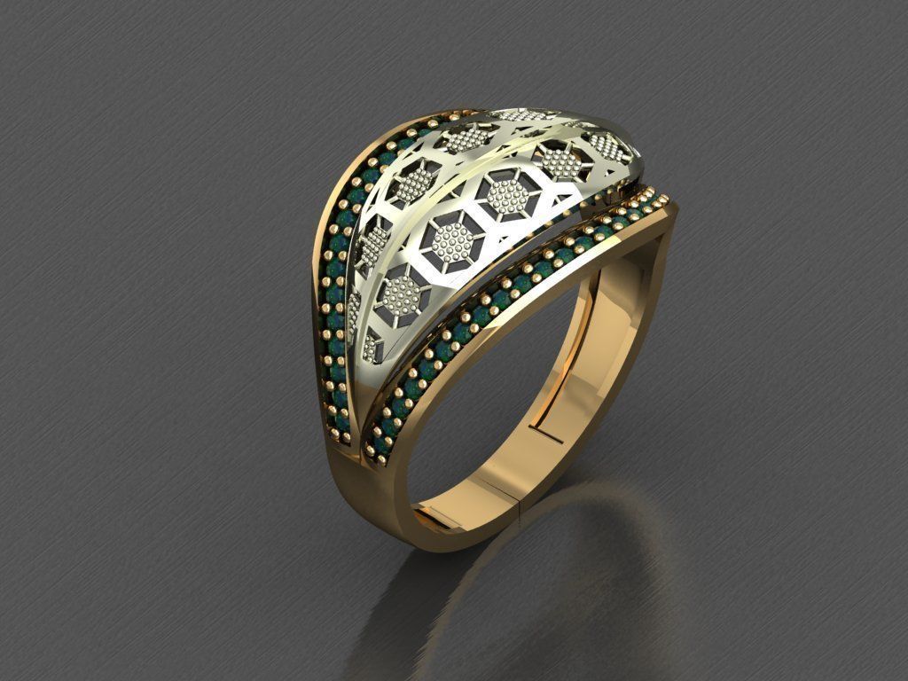 P4- Diamond ring 3D print model_1