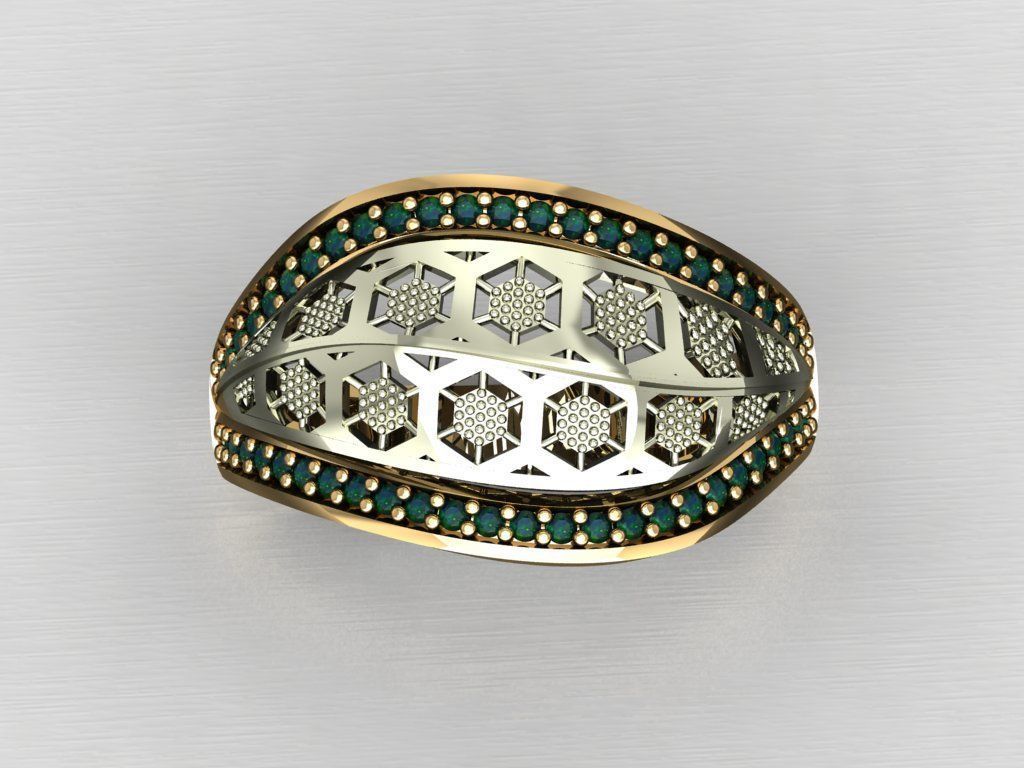 P4- Diamond ring 3D print model_2