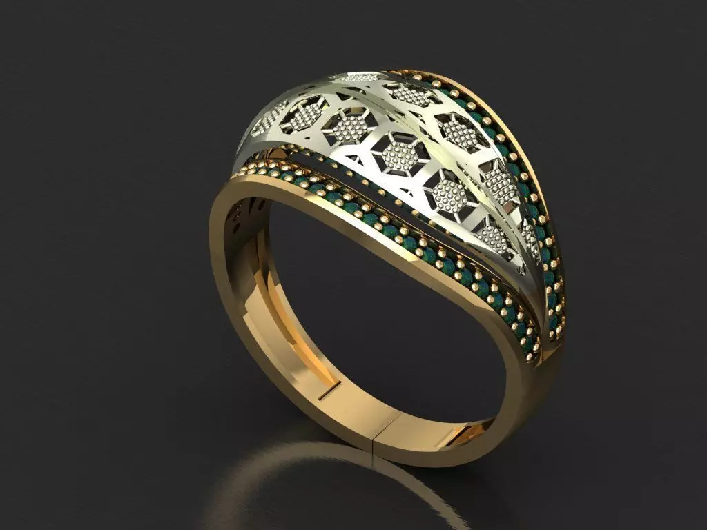 P4- Diamond ring 3D print model_0