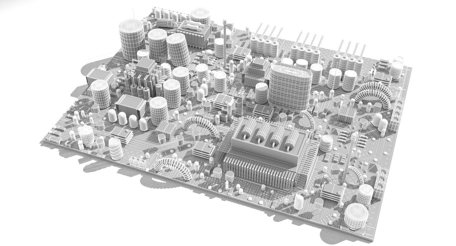  Circuit Board 3D model_10