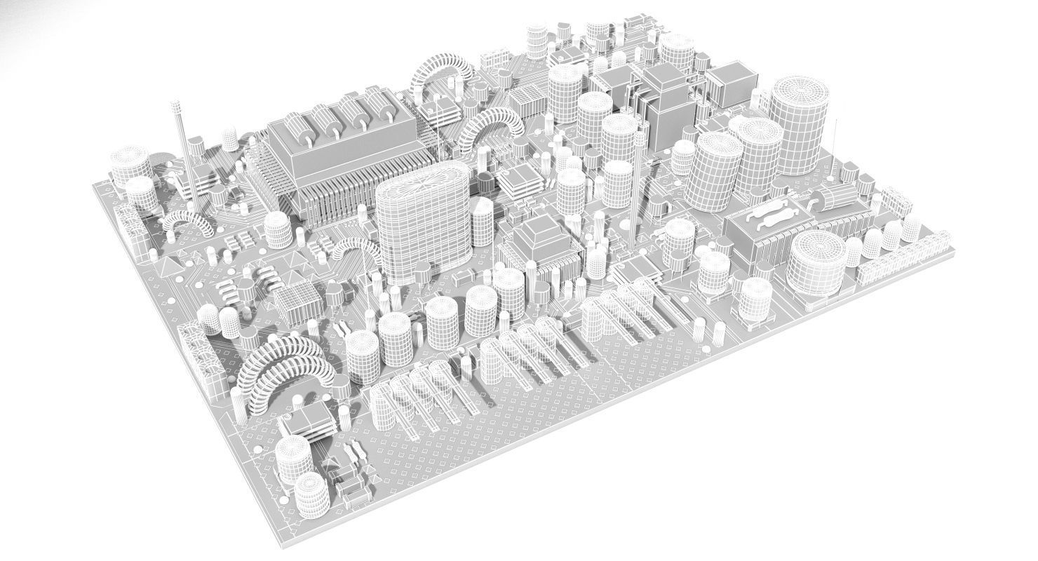  Circuit Board 3D model_9