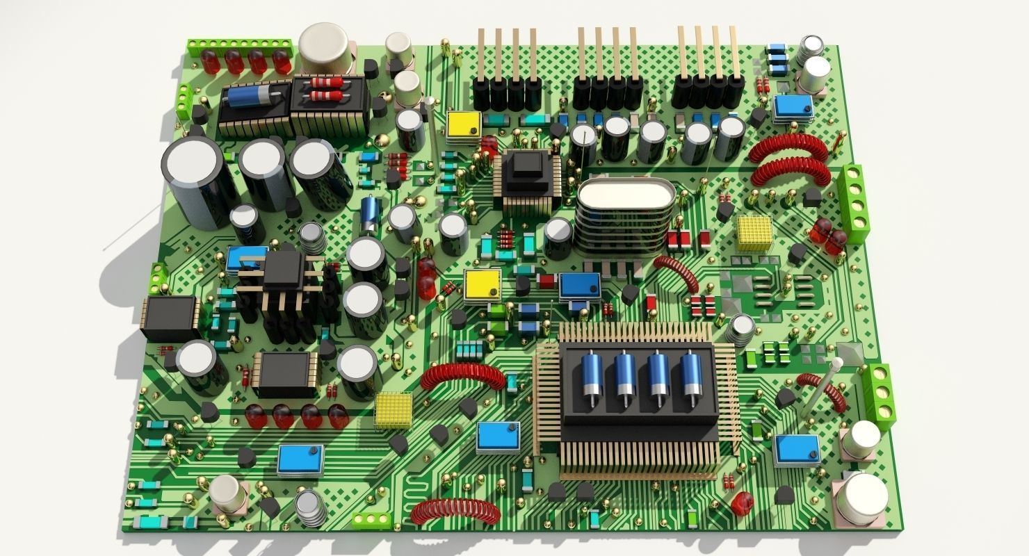  Circuit Board 3D model_7