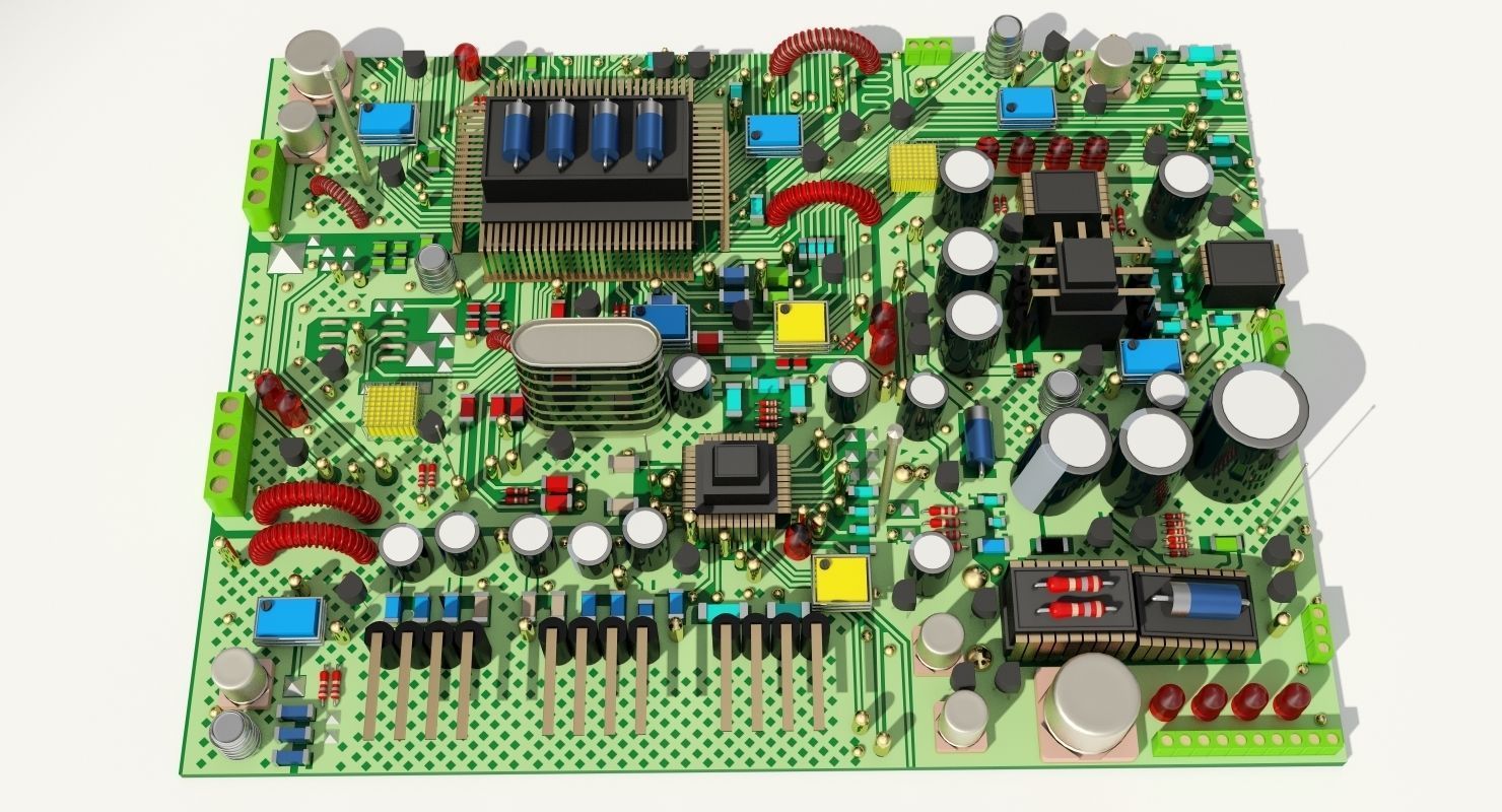  Circuit Board 3D model_8
