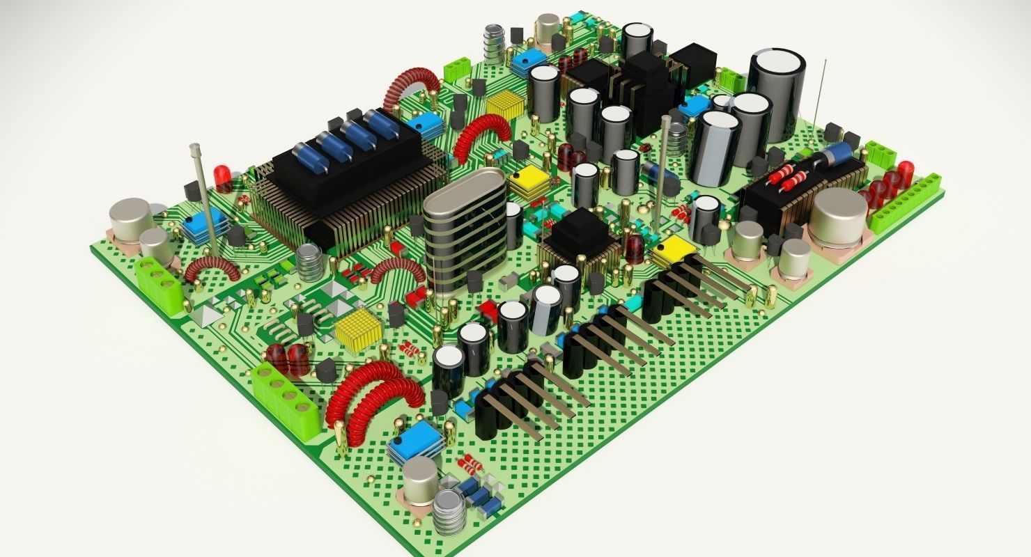  Circuit Board 3D model_4