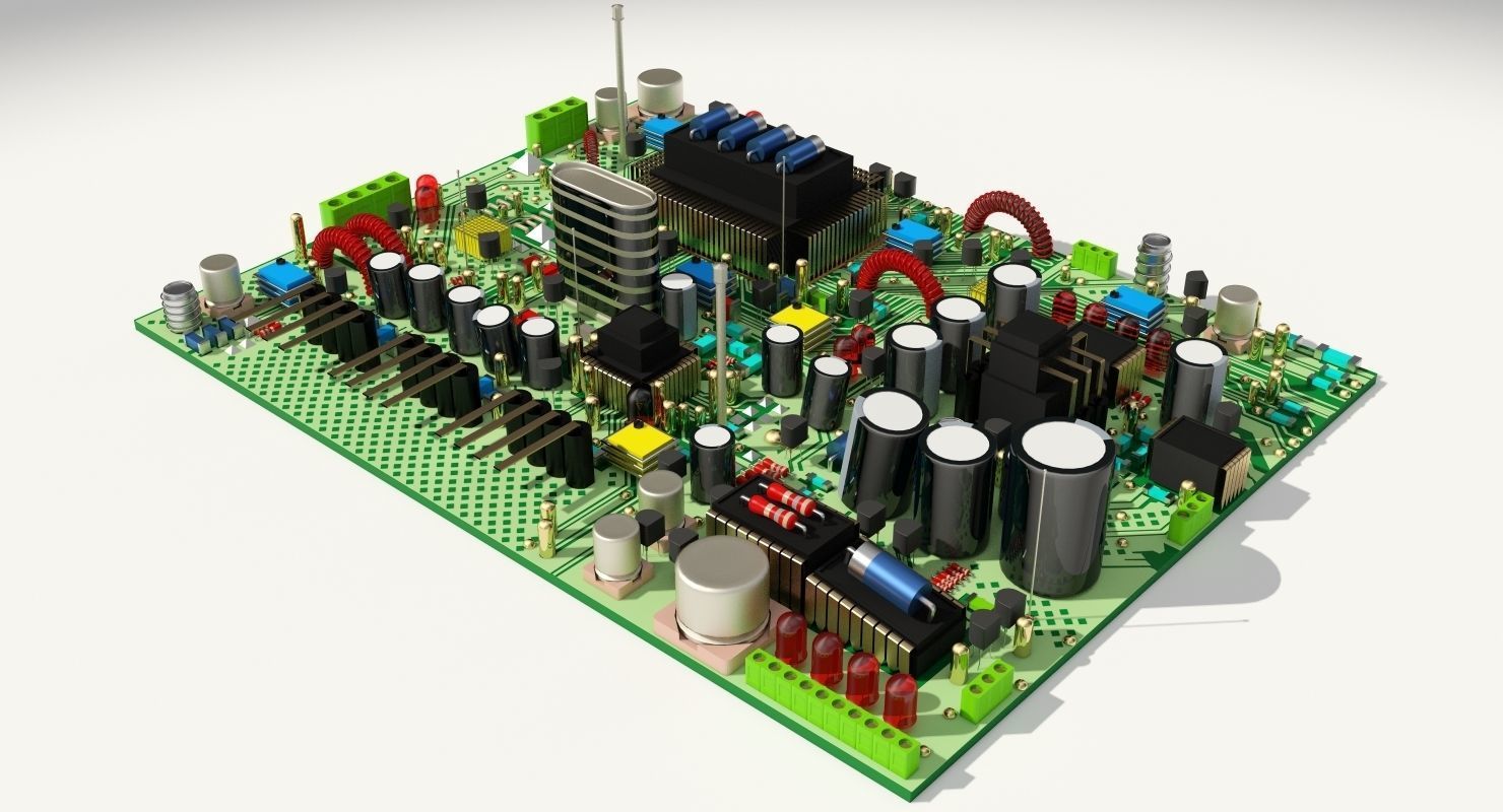  Circuit Board 3D model_6