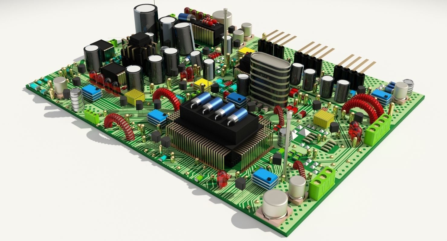  Circuit Board 3D model_2