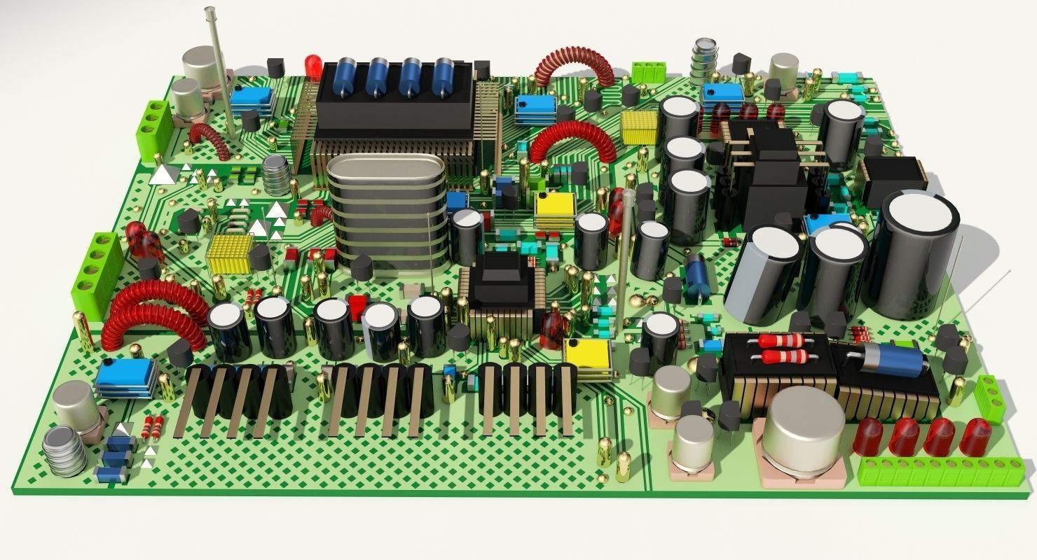  Circuit Board 3D model_5
