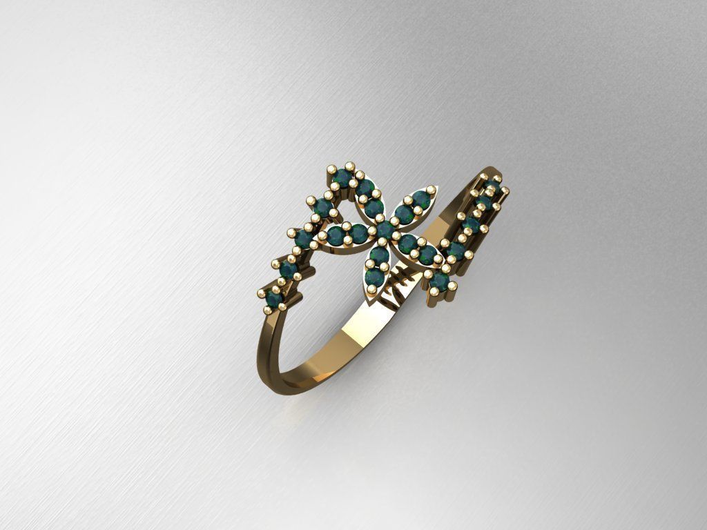P6- Diamond ring 3D print model_2