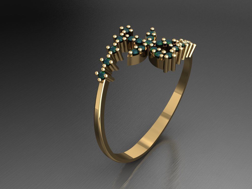 P6- Diamond ring 3D print model_1