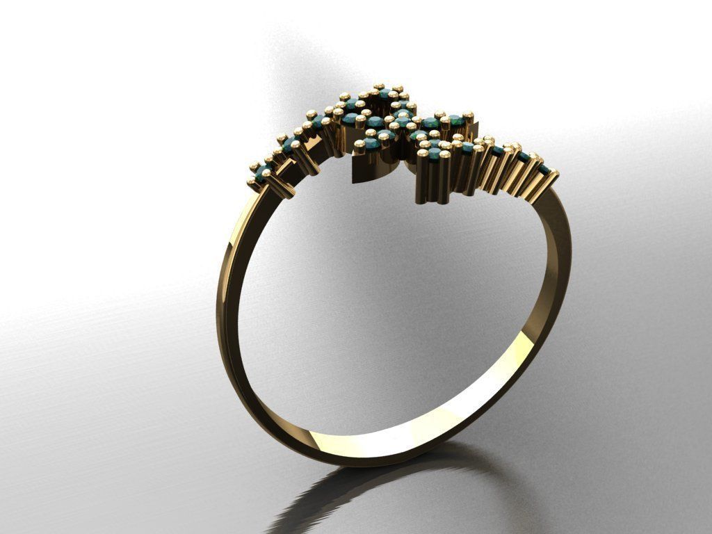 P6- Diamond ring 3D print model_3