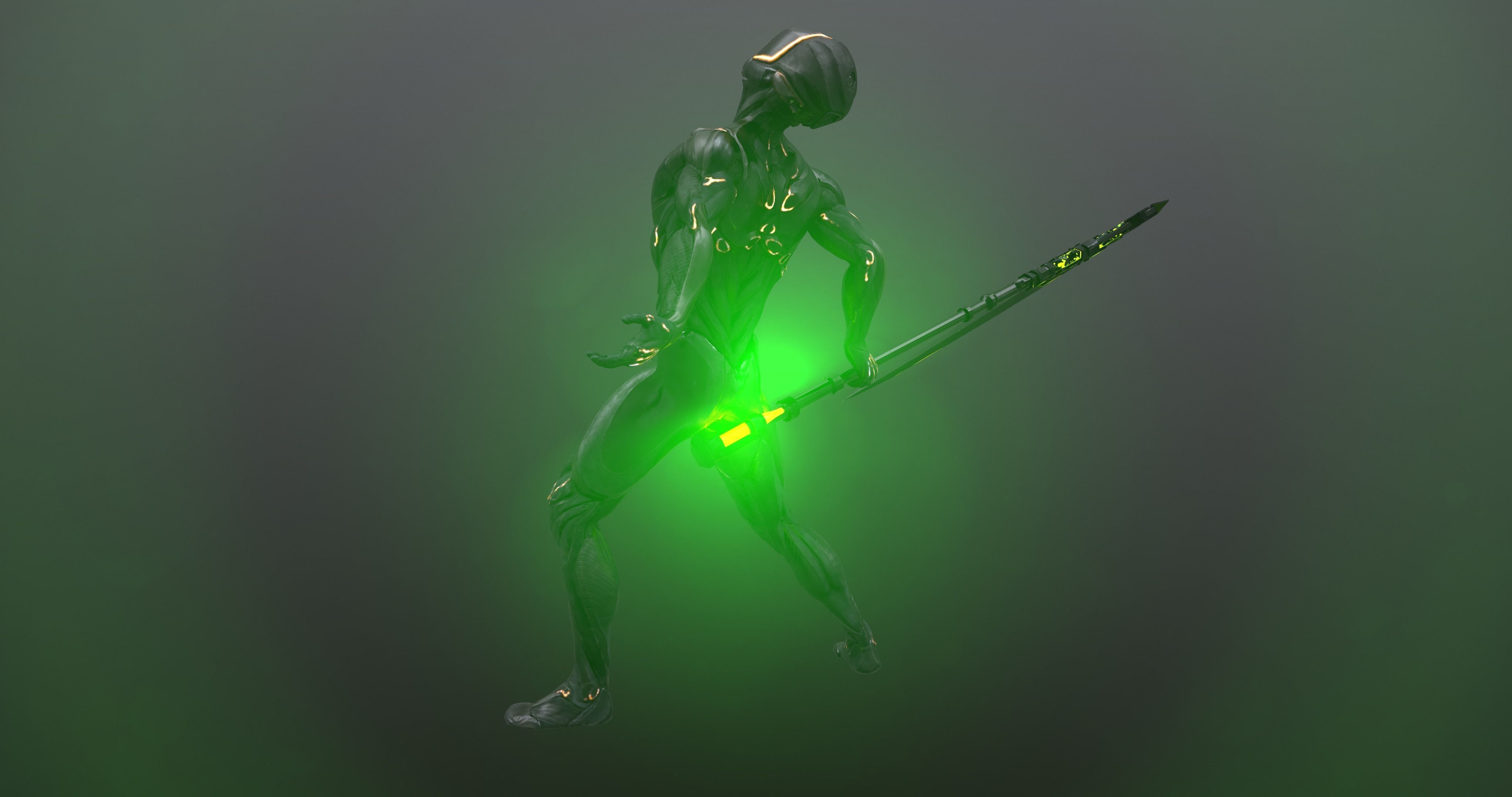 SCI-FI RAPTOR SCYTHE Low-poly 3D model_3