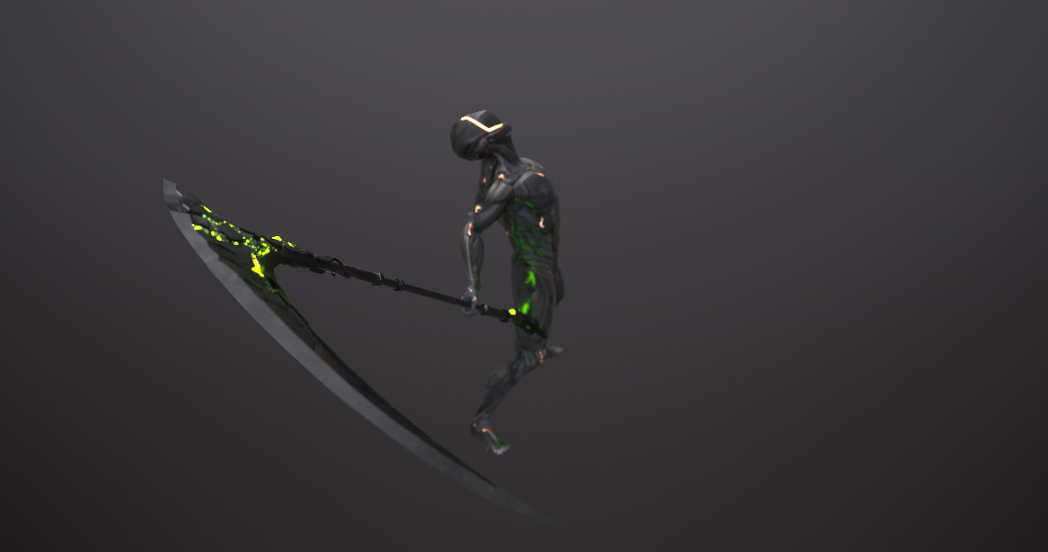 SCI-FI RAPTOR SCYTHE Low-poly 3D model_6