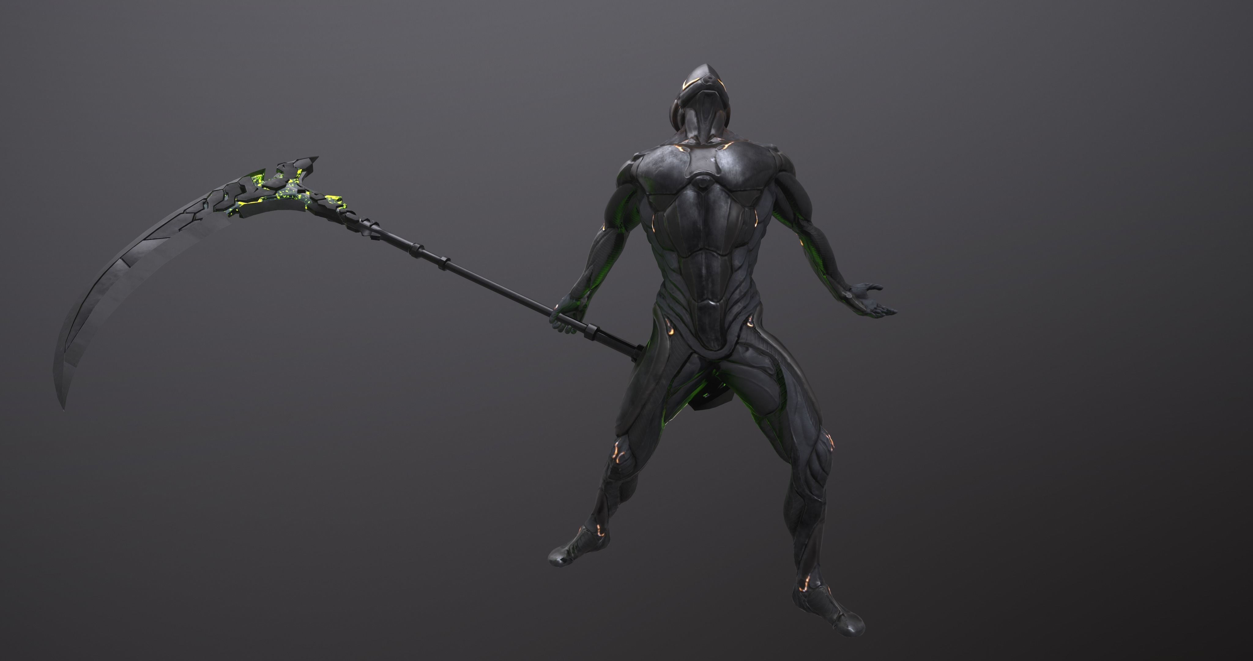 SCI-FI RAPTOR SCYTHE Low-poly 3D model_11