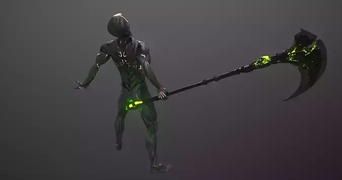 SCI-FI RAPTOR SCYTHE Low-poly 3D model