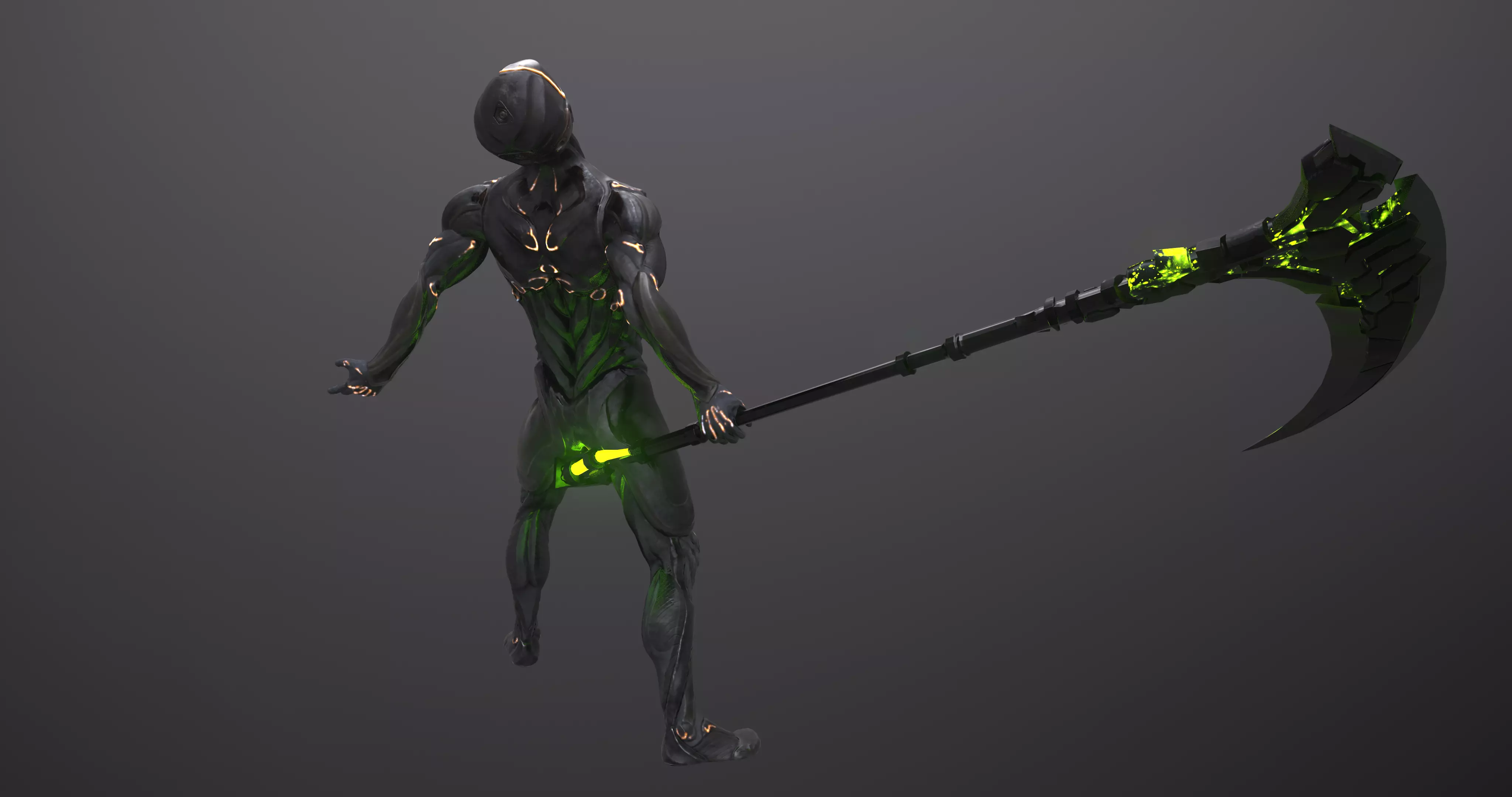 SCI-FI RAPTOR SCYTHE Low-poly 3D model_0