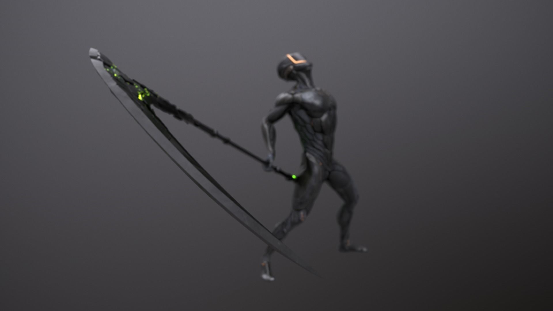SCI-FI RAPTOR SCYTHE Low-poly 3D model_10