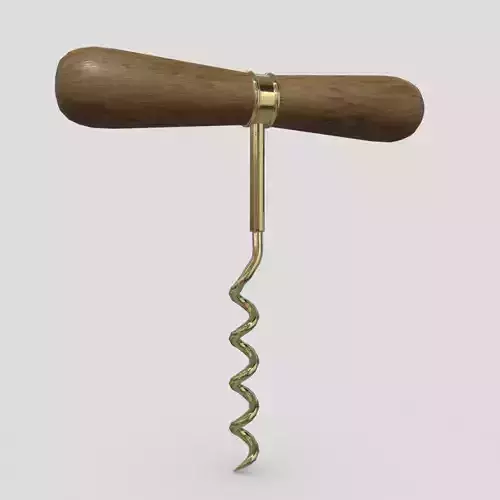 Corkscrew 2 wooden wine