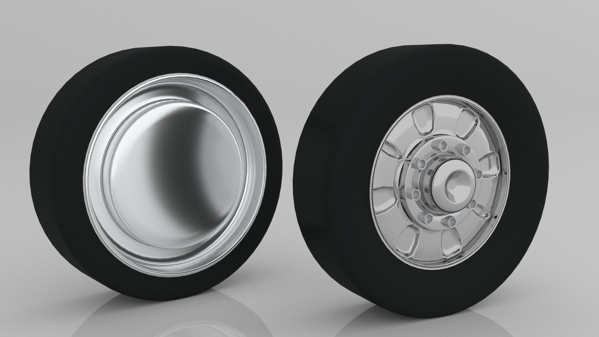 Wheel with vray materials Free 3D model_1
