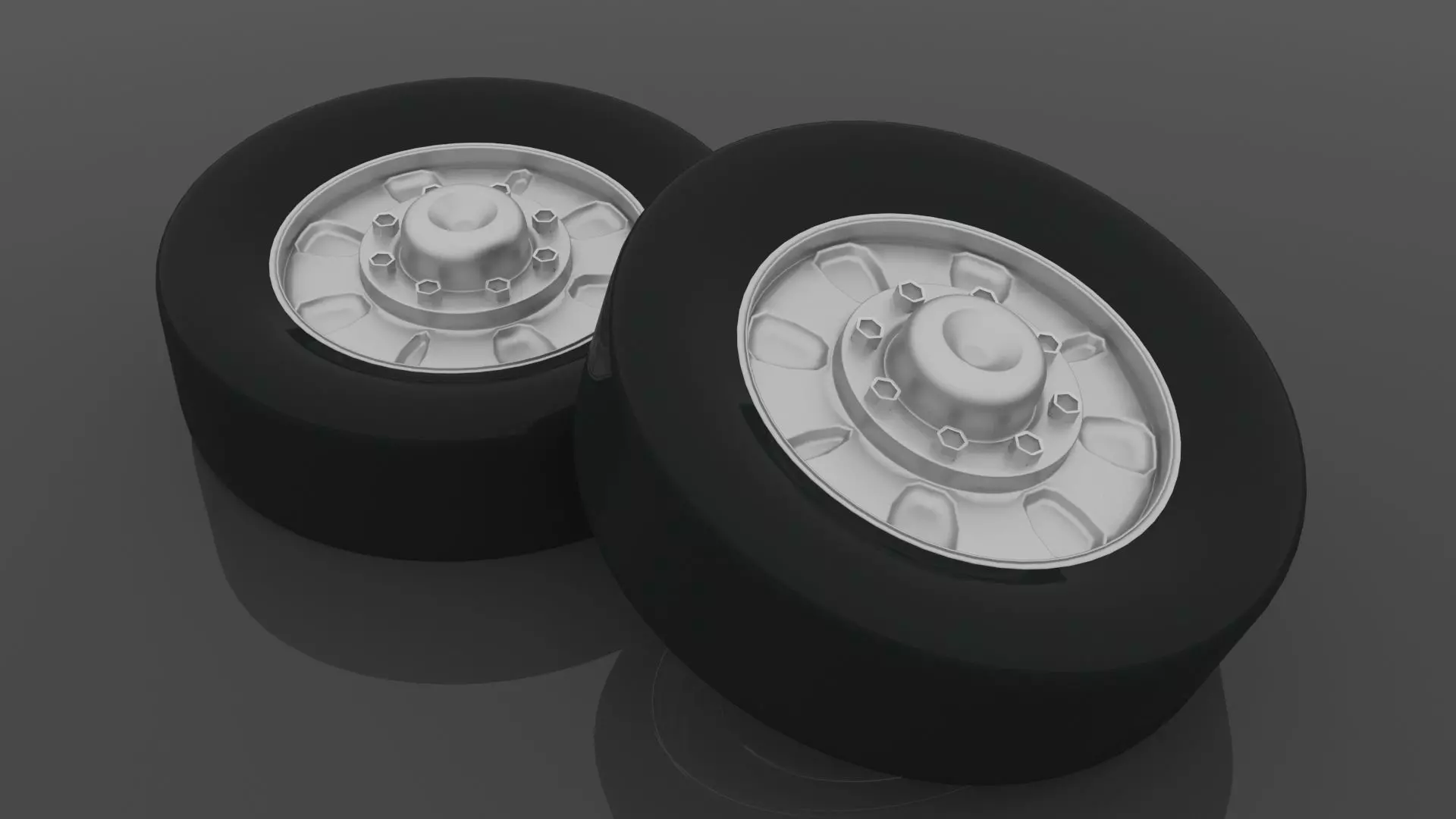 Wheel with vray materials Free 3D model_0