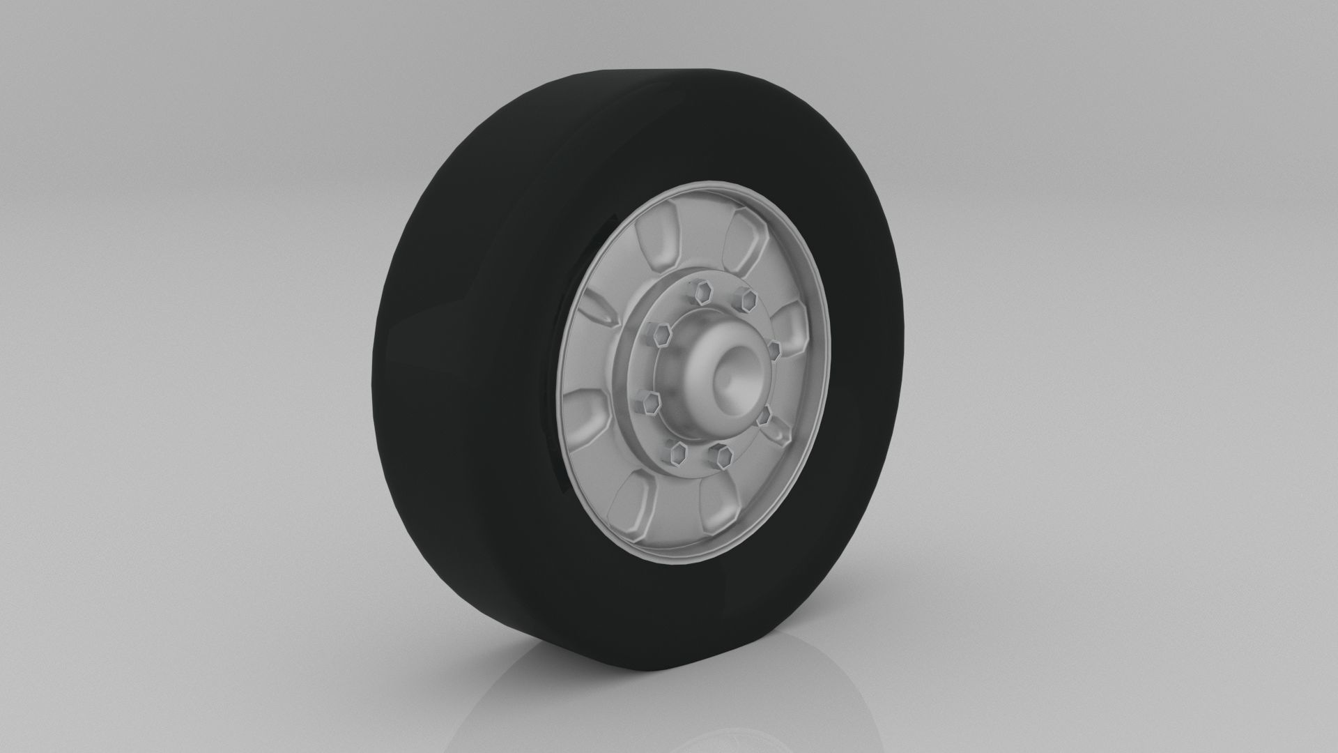 Wheel with vray materials Free 3D model_2