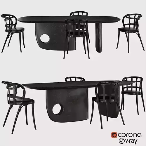 COLLAGE CHAIR MENHIR TABLE