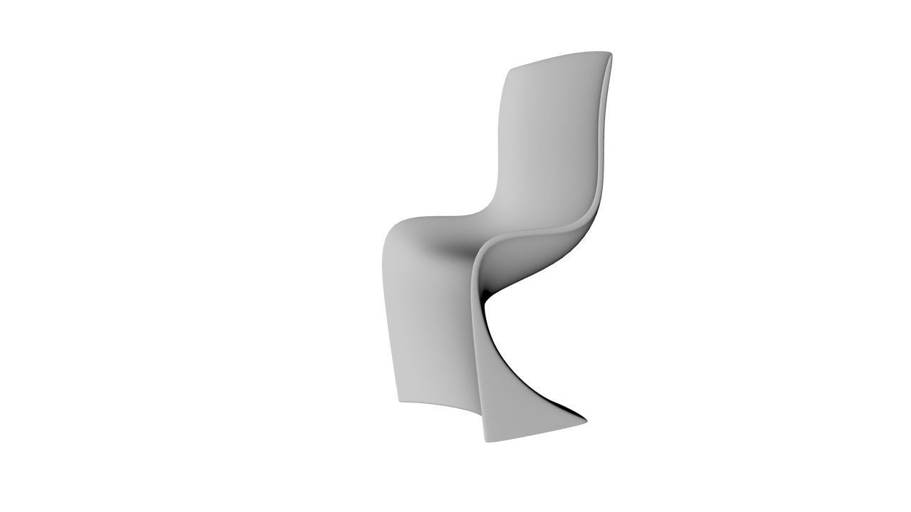 Scifi Chair Futuristic Interior Decoration Low-poly 3D model_10