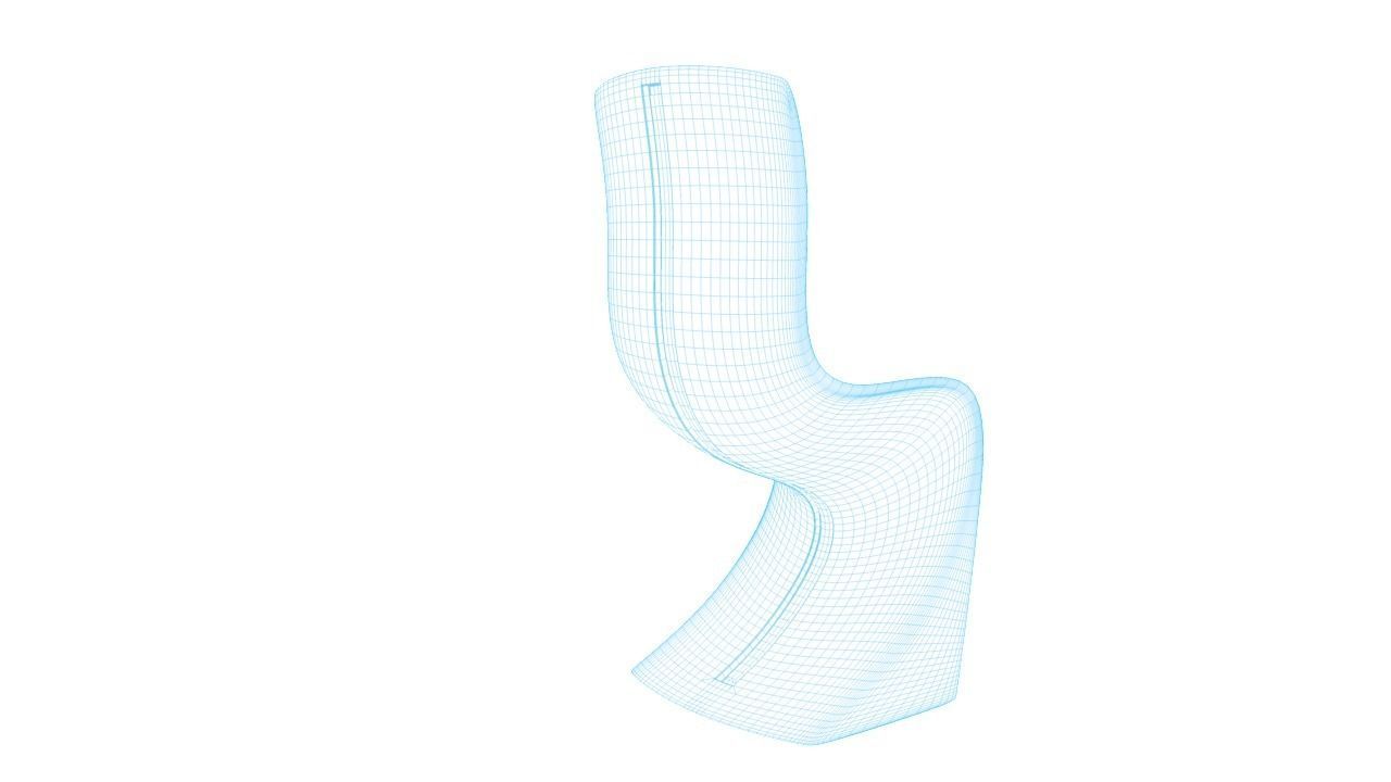 Scifi Chair Futuristic Interior Decoration Low-poly 3D model_20