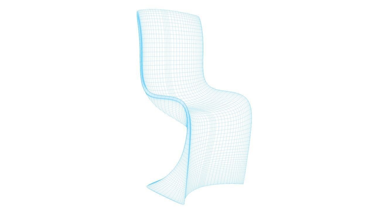 Scifi Chair Futuristic Interior Decoration Low-poly 3D model_15