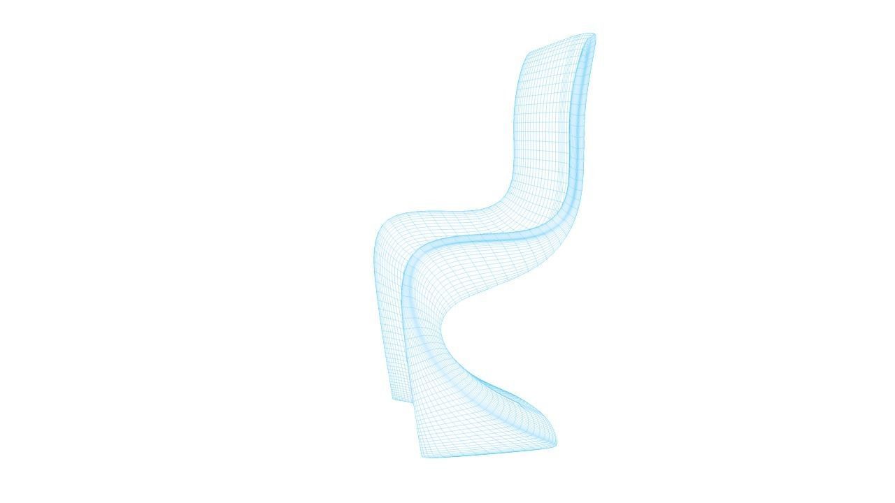 Scifi Chair Futuristic Interior Decoration Low-poly 3D model_18