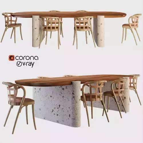 Lavaca table and collage chair