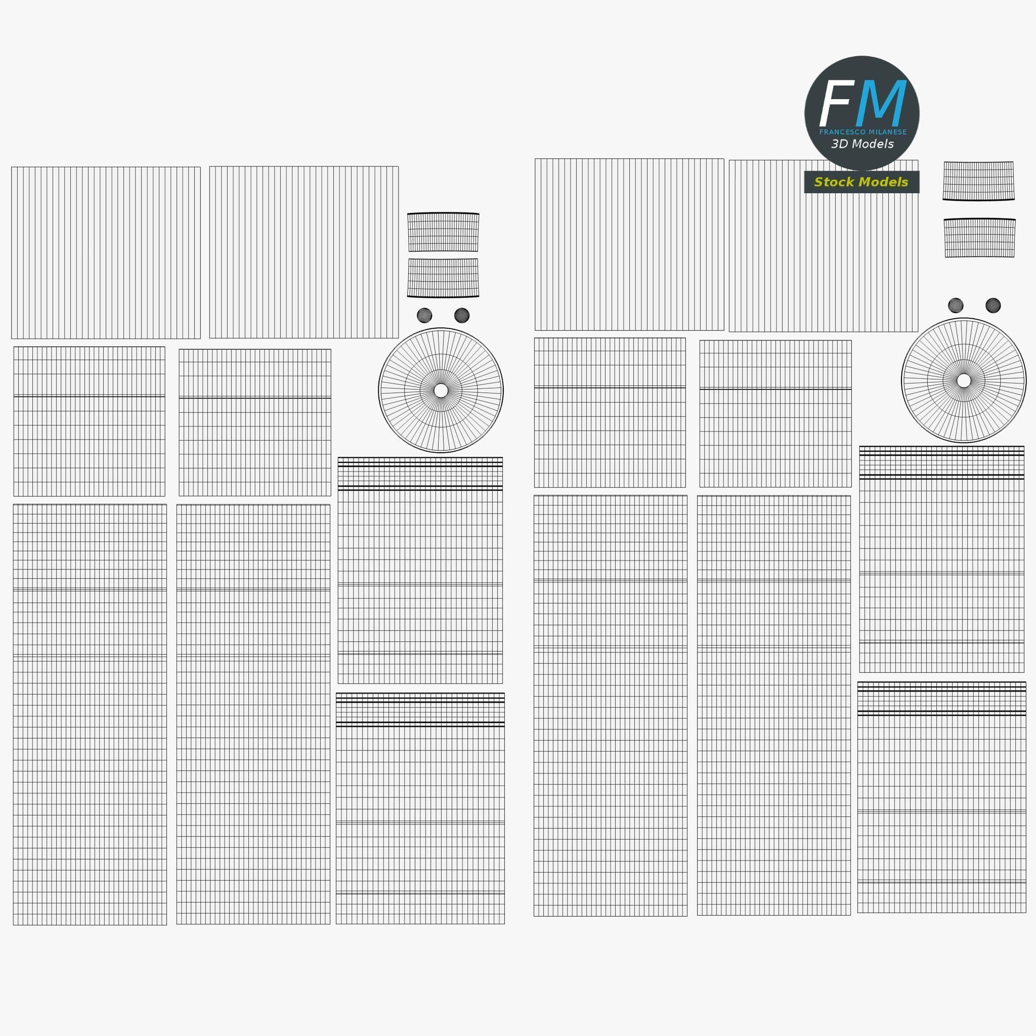 Wooden box with two wine bottles 3D model_11