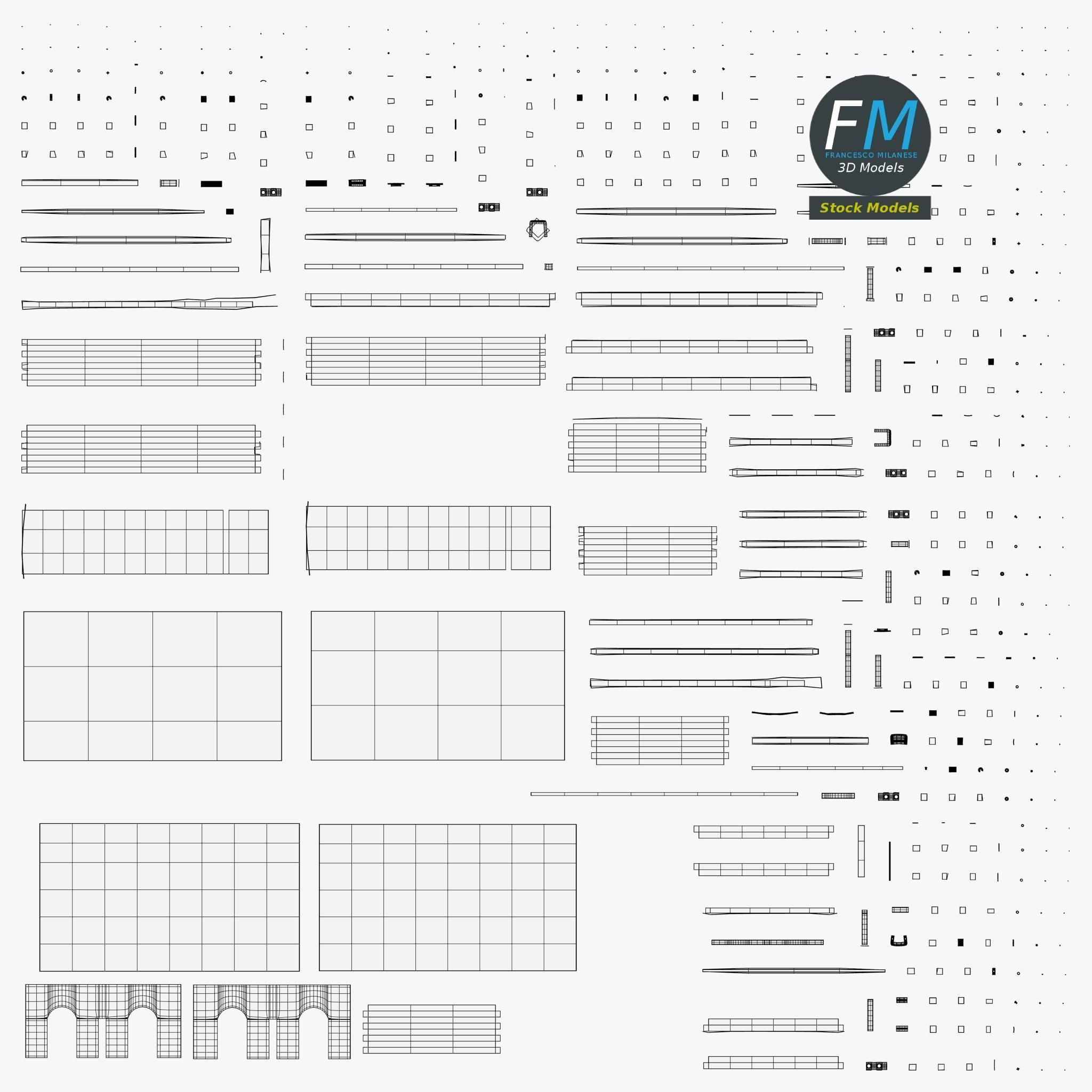 Wooden box with two wine bottles 3D model_12