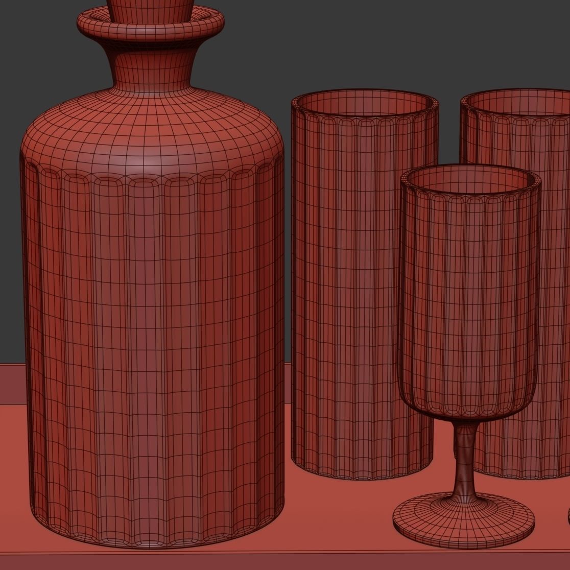 Glass set by Richard Brendon  3D model_6