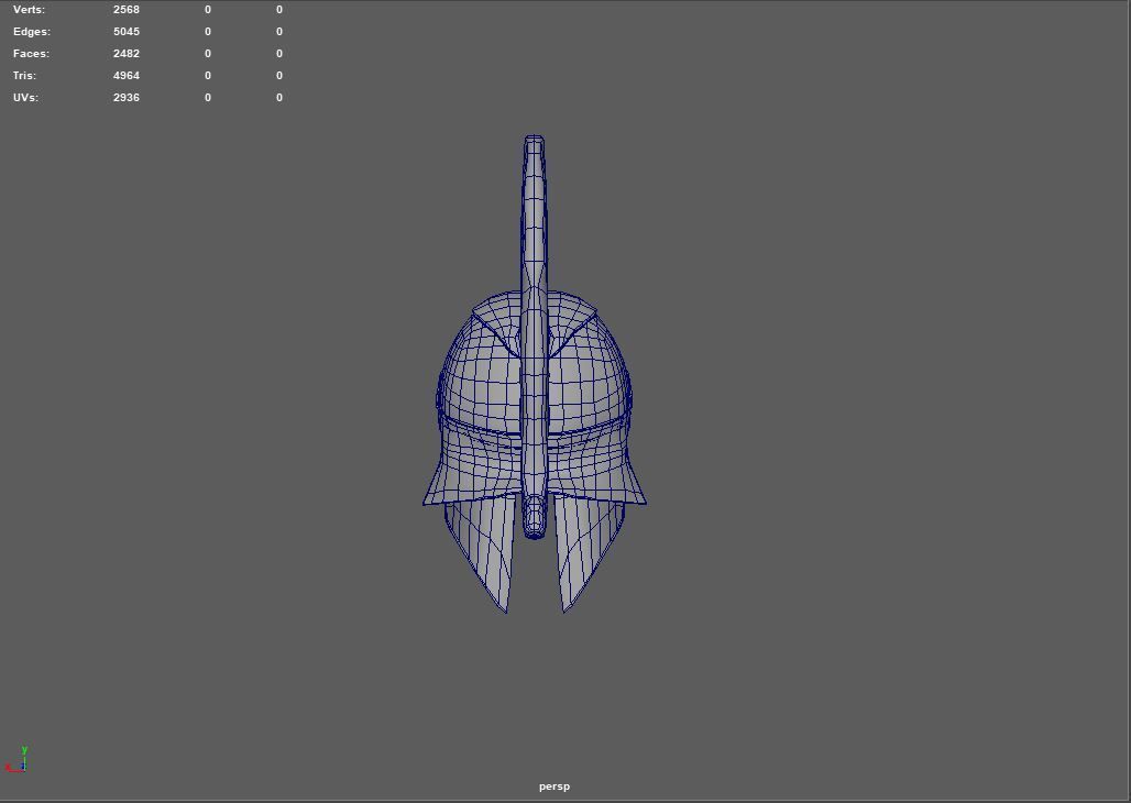 Antique spartan helmet the Corinthian type Low-poly 3D model_36
