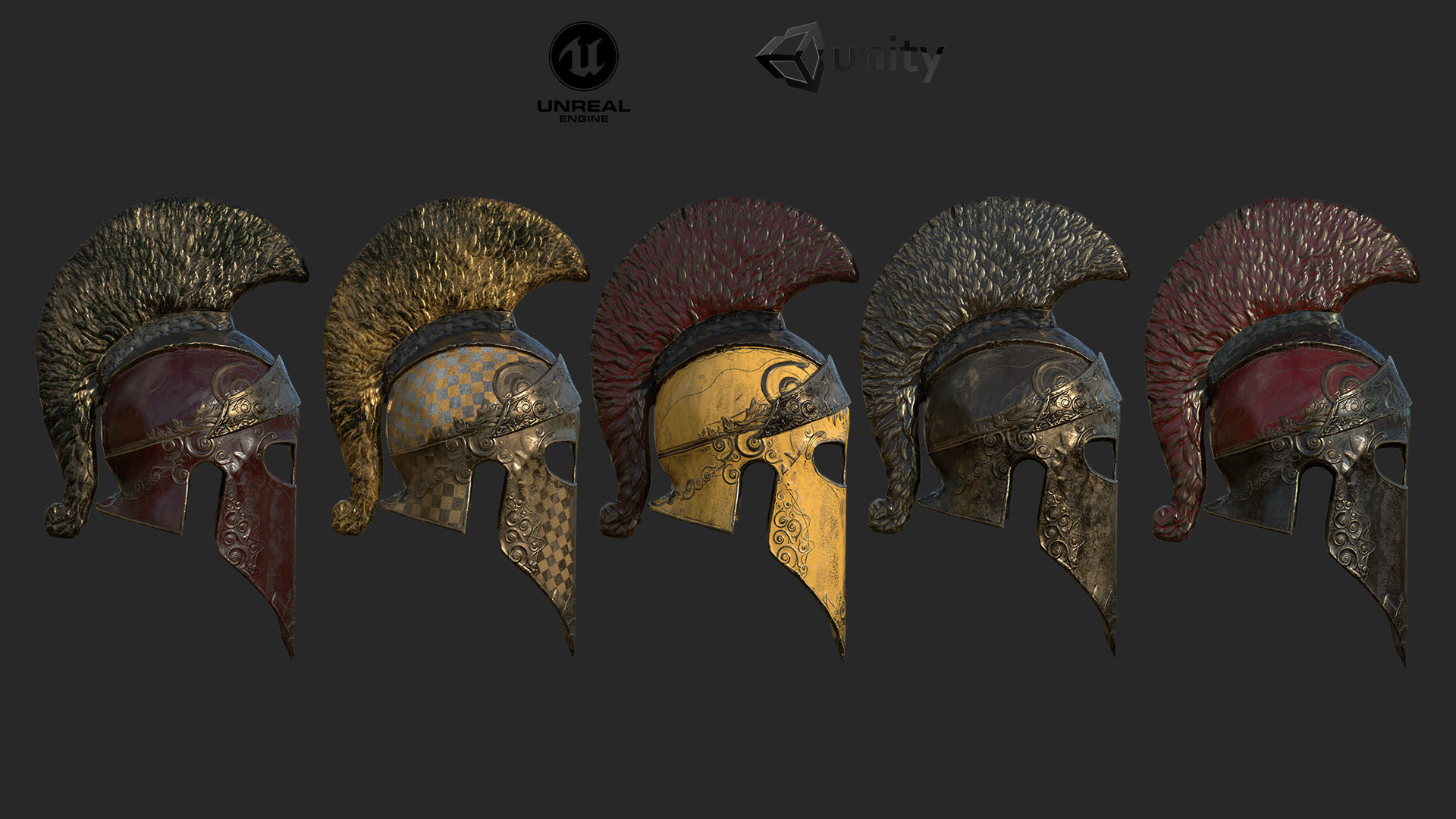 Antique spartan helmet the Corinthian type Low-poly 3D model_6