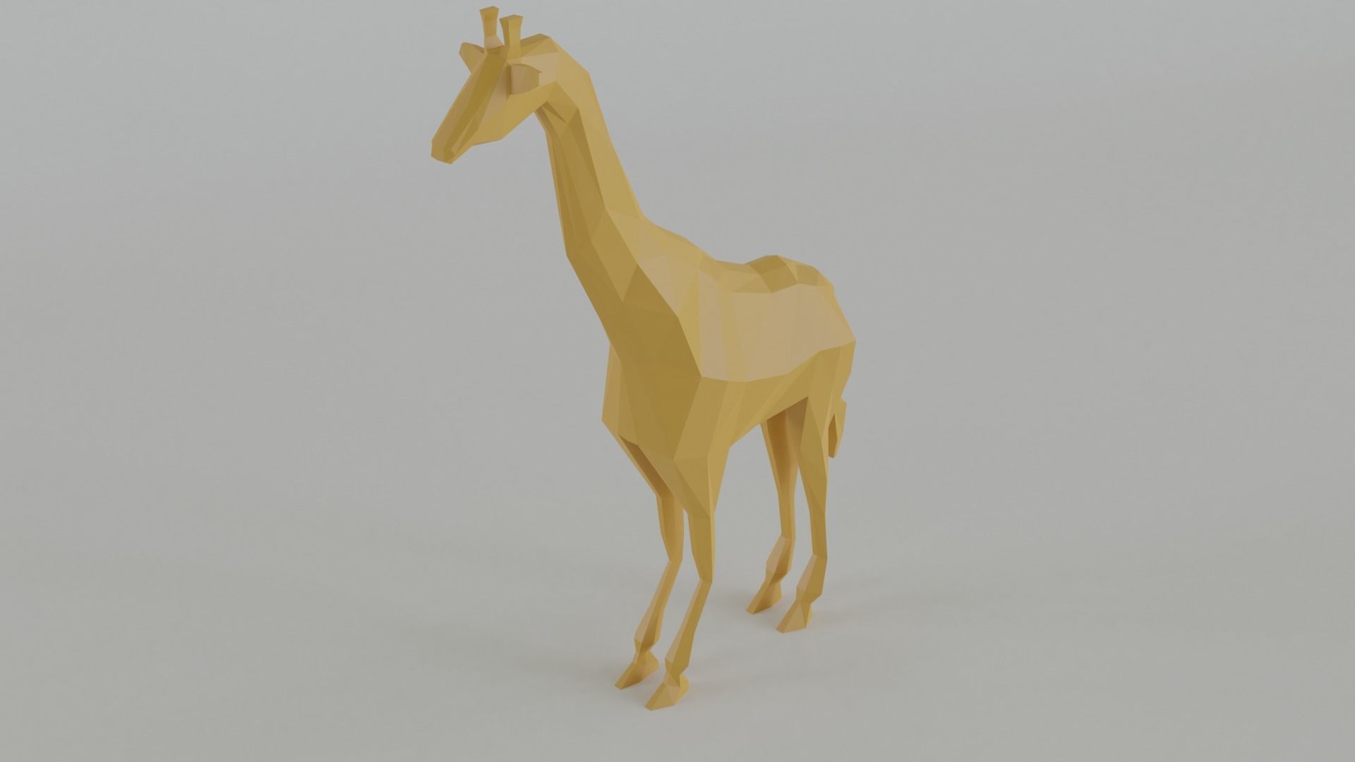 Low Poly Giraffe Free low-poly 3D model_1
