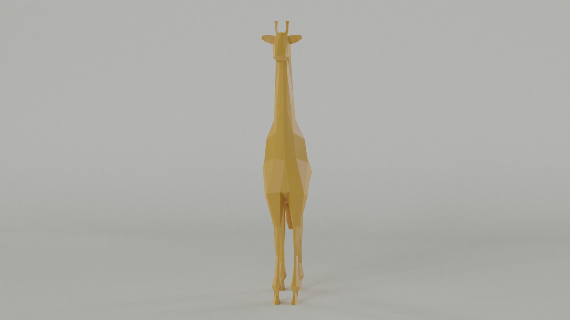 Low Poly Giraffe Free low-poly 3D model_2