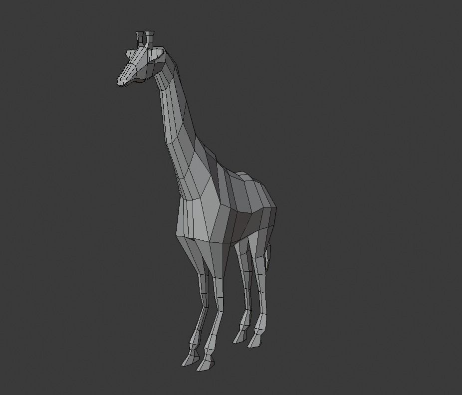 Low Poly Giraffe Free low-poly 3D model_6