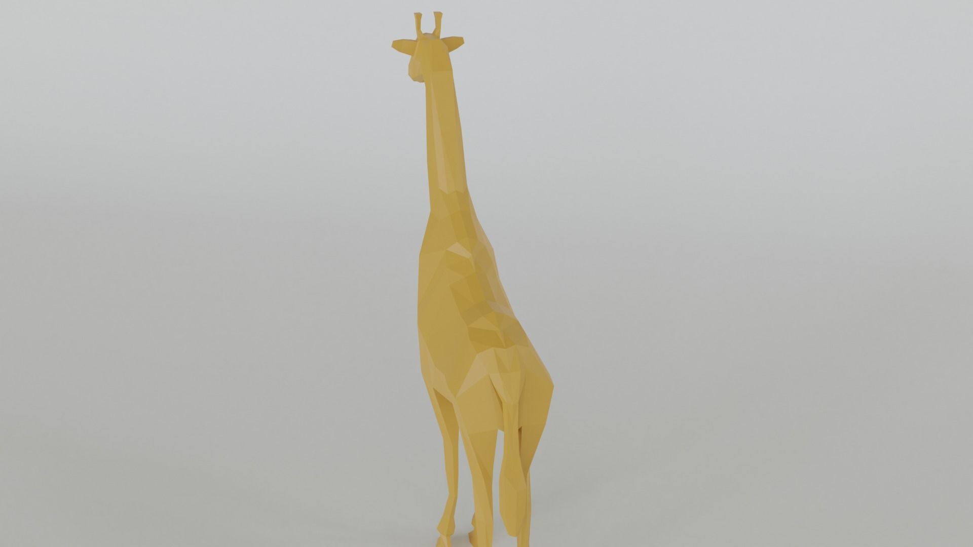 Low Poly Giraffe Free low-poly 3D model_3