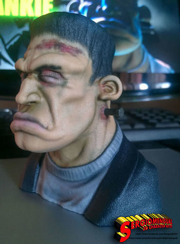 Frankie Figurine Bust Hollow 9cm Height 3D print model